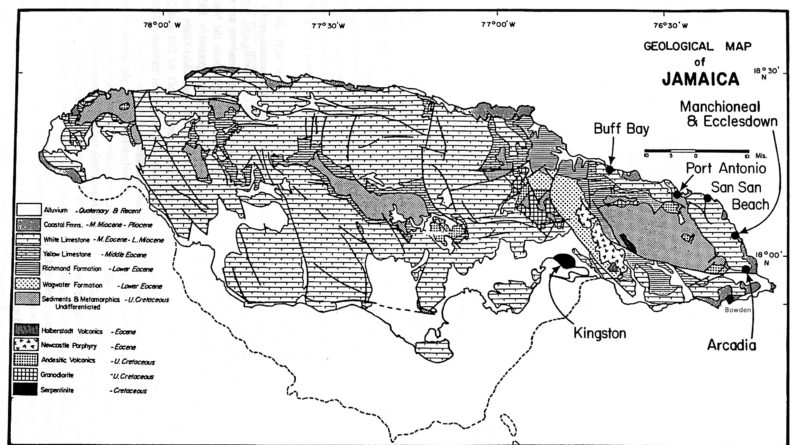 Jamaican geology Map